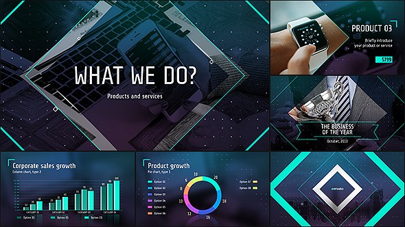 VIDEOHIVE Business of the Future пїЅ Modern Corporate Presentation - AFTER EFFECTS TEMPLATES Video Displays template preview