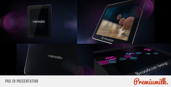 Videohive Pad 3D Presentation Video Displays template preview