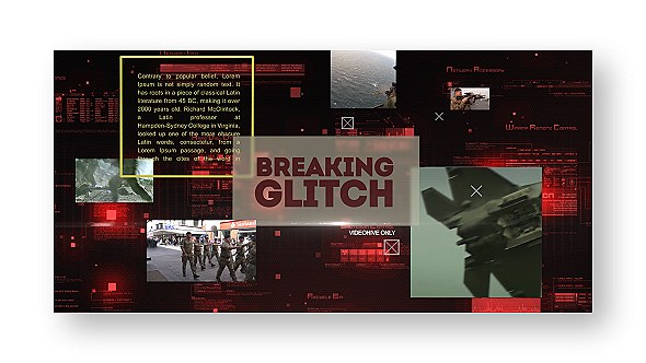 Videohive Breaking Glitch Presentation Slideshow Video Displays template preview