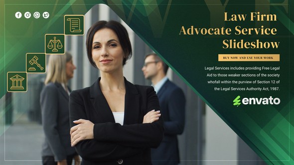Videohive Law Firm Service Slideshow Video Displays template preview