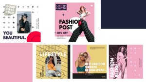 Videohive Fashion serif post instagram Product Promo template preview