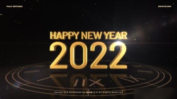 Videohive New Year Countdown 2022 3D Openers template preview