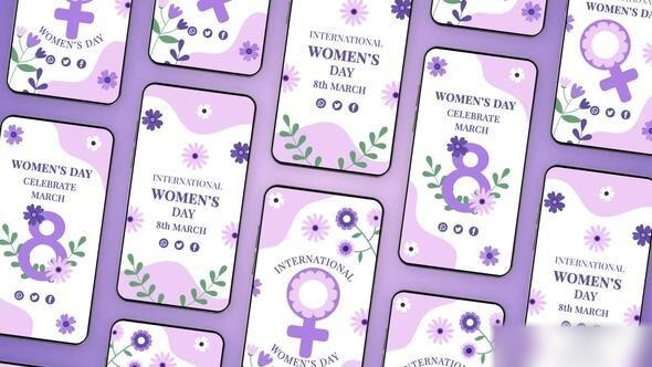 Videohive Women's Day Instagram Story Elements template preview