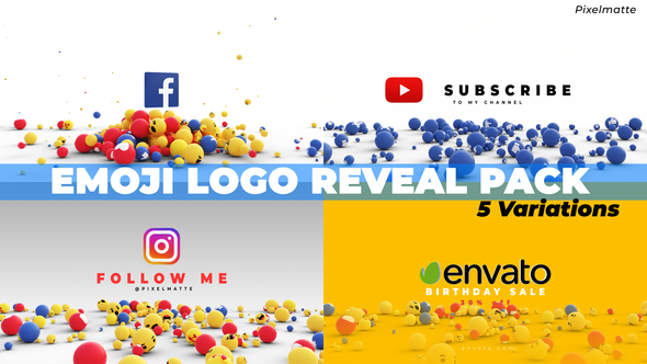 Videohive Emoji Logo Reveal Pack Logo Stings template preview