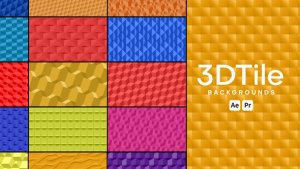 Videohive 3D Tile Backgrounds Elements template preview