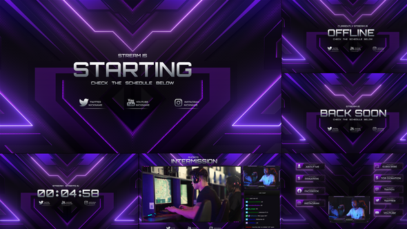 Videohive Stream Gaming Pack 51621401 Broadcast-packages template preview