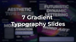 Vertical Gradient Typography Premiere Pro template preview
