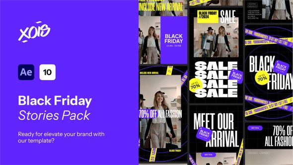 Videohive Black Friday Promo Stories Pack Video Displays template preview