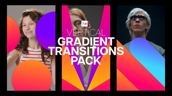 Videohive Vertical Gradient Transitions Pack Elements template preview