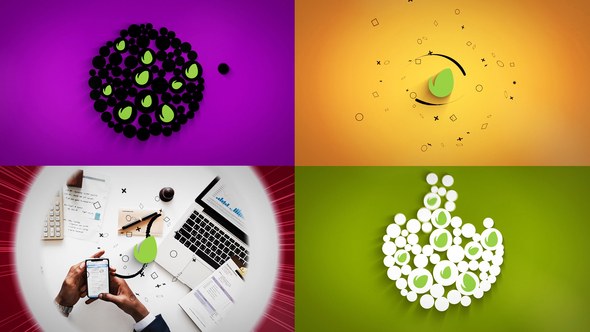 Videohive Clean Logo Modular Reveal Set Logo Stings template preview