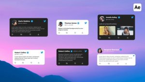 Videohive Tweets Pack For After Effects Titles template preview