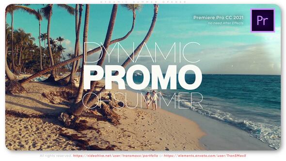 Dynamic Summer Opener Premiere Pro template preview