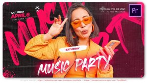 Night Club Party Premiere Pro template preview