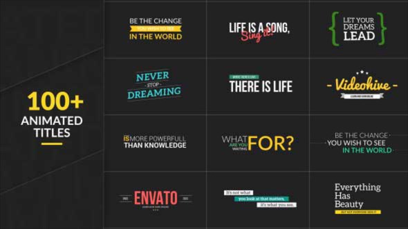 100+ Animated Titles Video Displays template preview