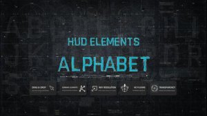 Videohive HUD Elements Alphabet Titles template preview
