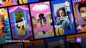 Videohive Reels - Colorful Intro After Effects Project Files Product Promo template preview