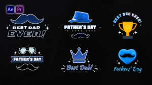 Videohive Fathers Day Titles Pack Titles template preview