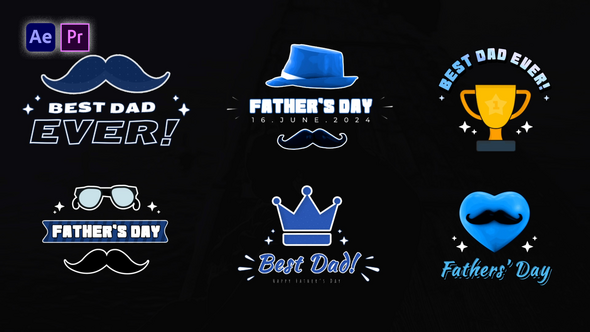 Videohive Fathers Day Titles Pack Titles template preview