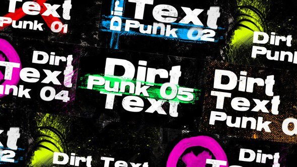 Videohive Dirt Text Transitions Elements template preview