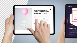 Tablet PRO Mockup Template Video Displays template preview