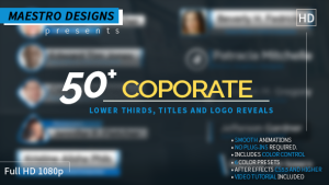 Coporate Lower Thirds Titles And Logos Pack Video Displays template preview