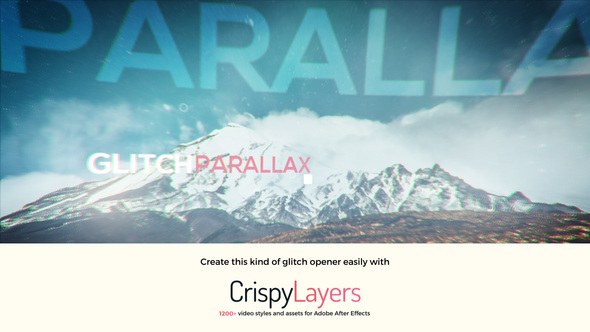 Videohive Glitch Parallax Video Opener Video Displays template preview