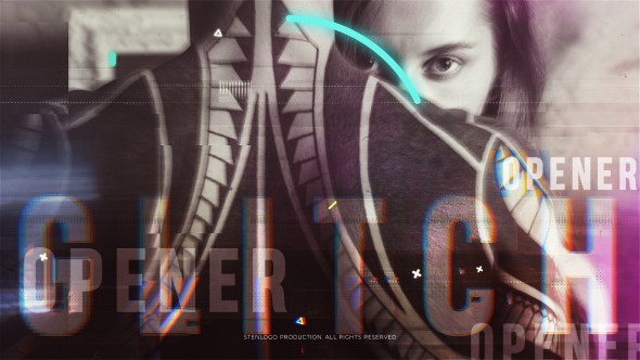 Videohive Glitch Openers template preview