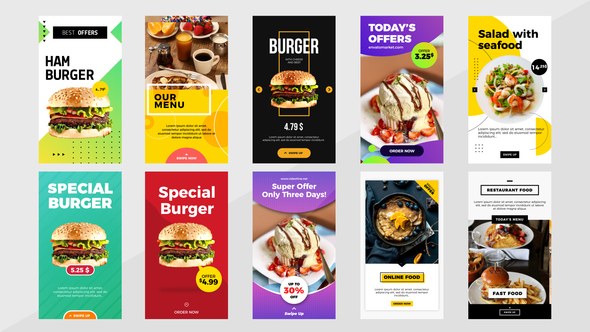 Videohive Food Instagram Stories 25088214 Product Promo template preview
