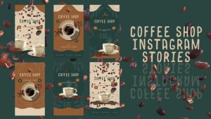 Videohive Coffee shop instagram stories Product Promo template preview