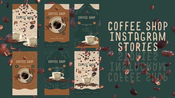 Videohive Coffee shop instagram stories Product Promo template preview