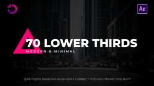 Videohive 70 Lower Thirds Elements template preview