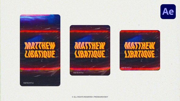 Videohive Vertical Neon Film Logo Logo Stings template preview
