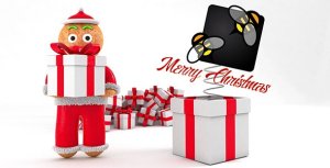 Christmas Greeting With Gingerbread Video Displays template preview