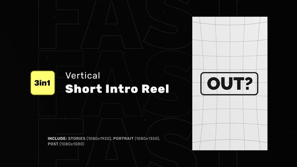 Videohive Vertical Short Intro Reel Openers template preview