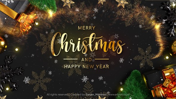 Videohive Merry Christmas Text Reveal 2026 Openers template preview
