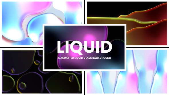 Videohive Liquid Glass Background Loop Elements template preview