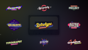 Videohive Retro Titles 55096868 Titles template preview