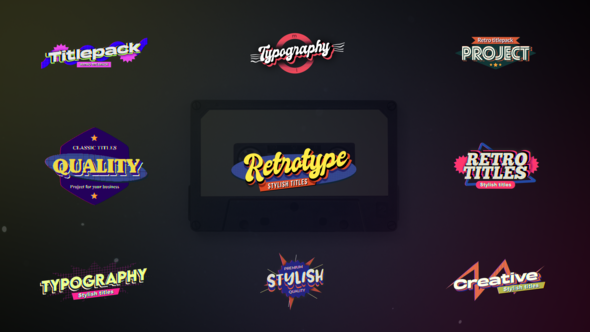 Videohive Retro Titles 55096868 Titles template preview
