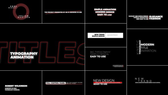 Videohive Simple Typography | After Effects Titles template preview