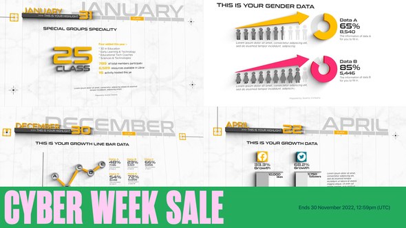 Videohive 3D Timeline Infographics Infographics template preview