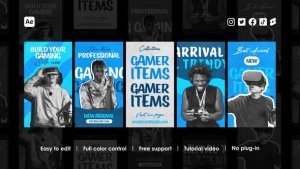 Videohive Gamer Streamer Instagram Reels Product Promo template preview