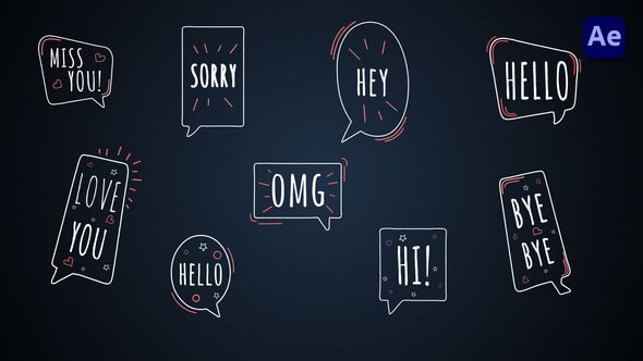 Videohive Feeling Expressions Bubbles [After Effects] Titles template preview