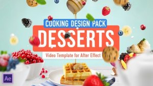Cooking Design Pack - Desserts Video Displays template preview