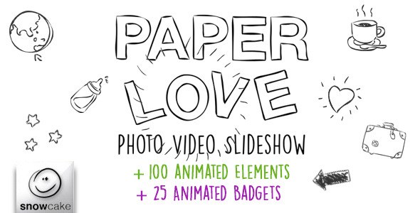 Videohive Paper Love Photo Video Slideshow Video Displays template preview