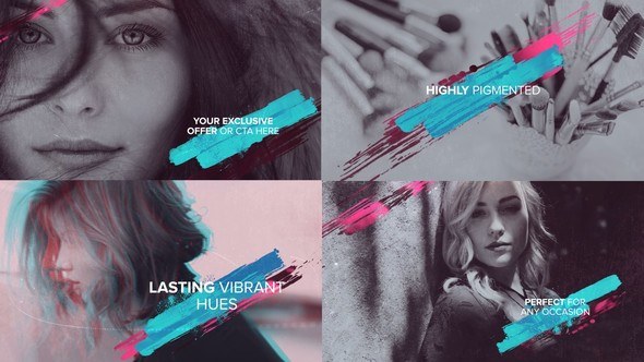 Cosmetics Promo Video Displays template preview