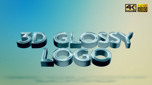 Videohive 3D Glossy Logo Logo Stings template preview