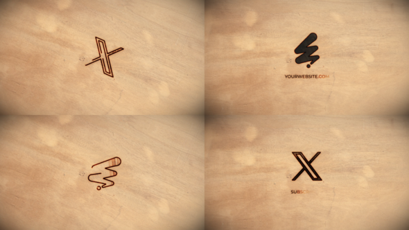 Videohive Logo Burnt Wood for After Effects Logo Stings template preview