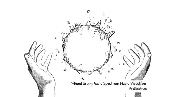 Hand Drawn Audio Spectrum Music Visualizer Video Displays template preview