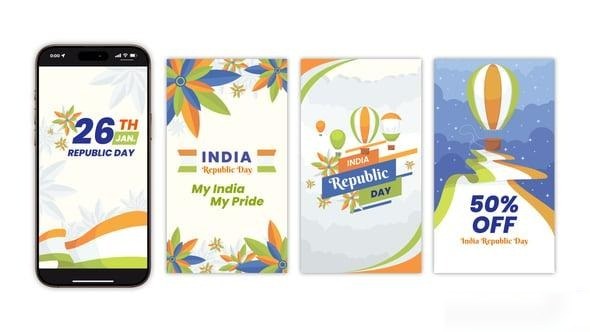 Videohive Indian Republic Day Instagram Story Openers template preview