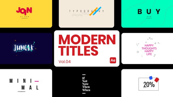 Videohive Modern Titles 04 for After Effects Titles template preview